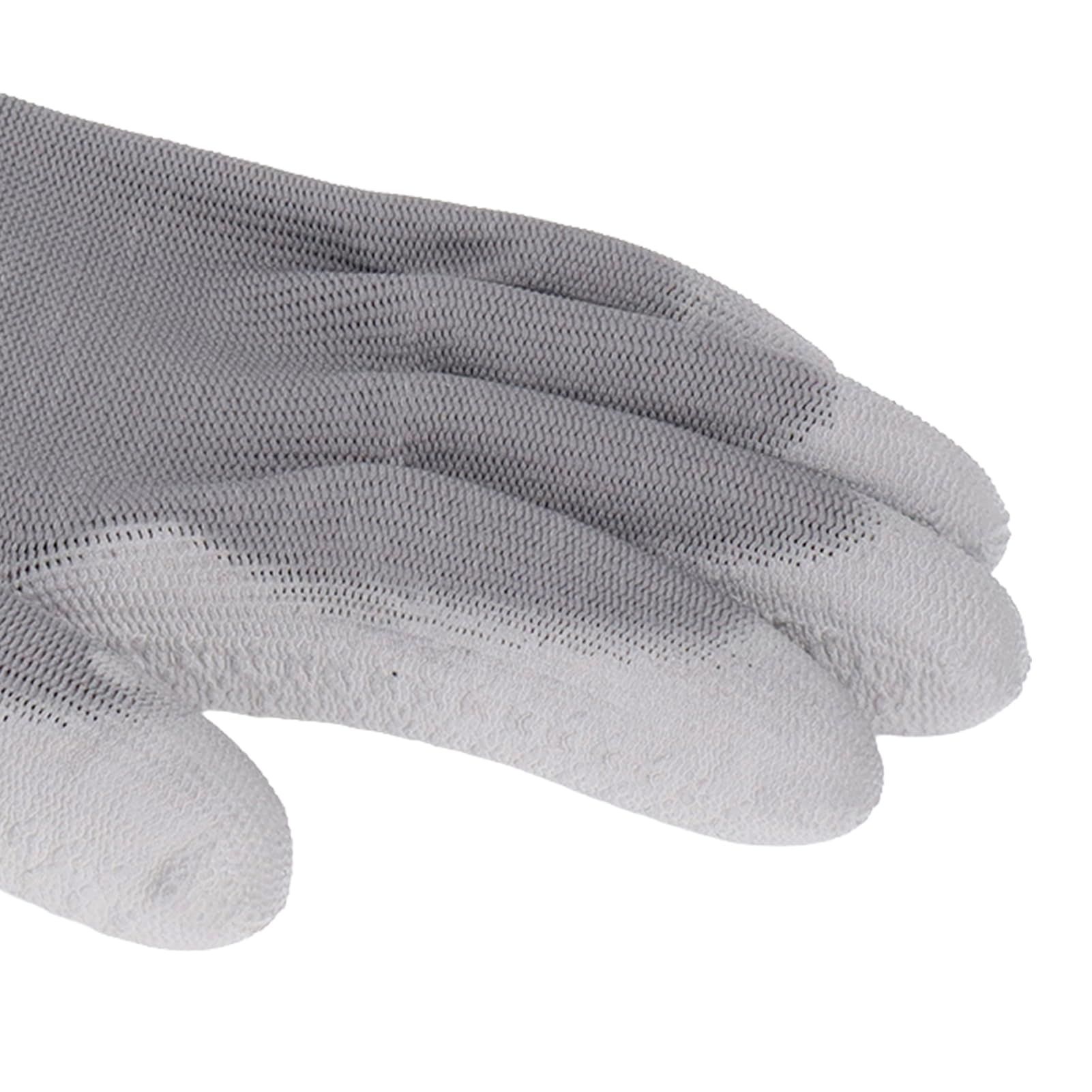 12 Pairs Coated Gloves Palm Coated Gloves Wear Resistant Gloves Repair Protective Gloves Industrial Coated Gloves S Size