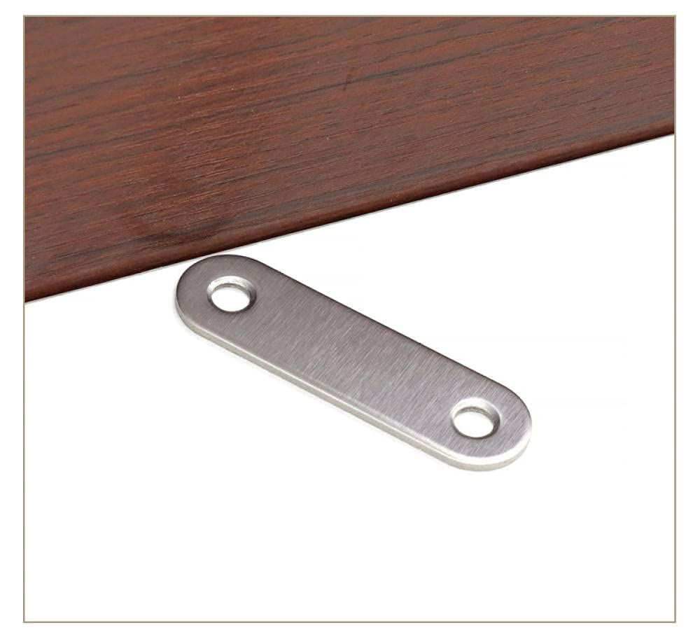 1.85 inch 2 Holes Stainless Steel Flat Mending Repair Plate Bracket Connector,Flat Straight Brace Fixing Joint Bracket Pack of 3