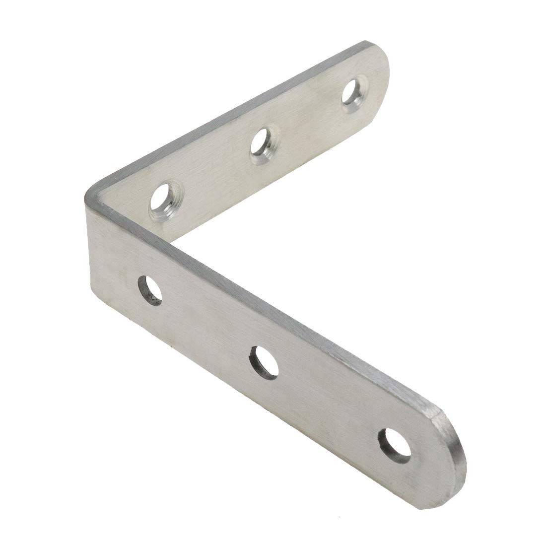 Stainless Steel Shelf Corner Brace Right Angle Brackets L Brackets Corner Brace Angle Joint Fasterner 80mm/3" x 80mm/3" - 4pcs