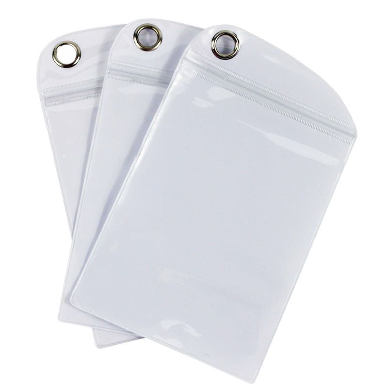 easily Waterproof Transparent, Zipper Closure, Metal Grommet for added security （Towel bag 3pcs）(White)