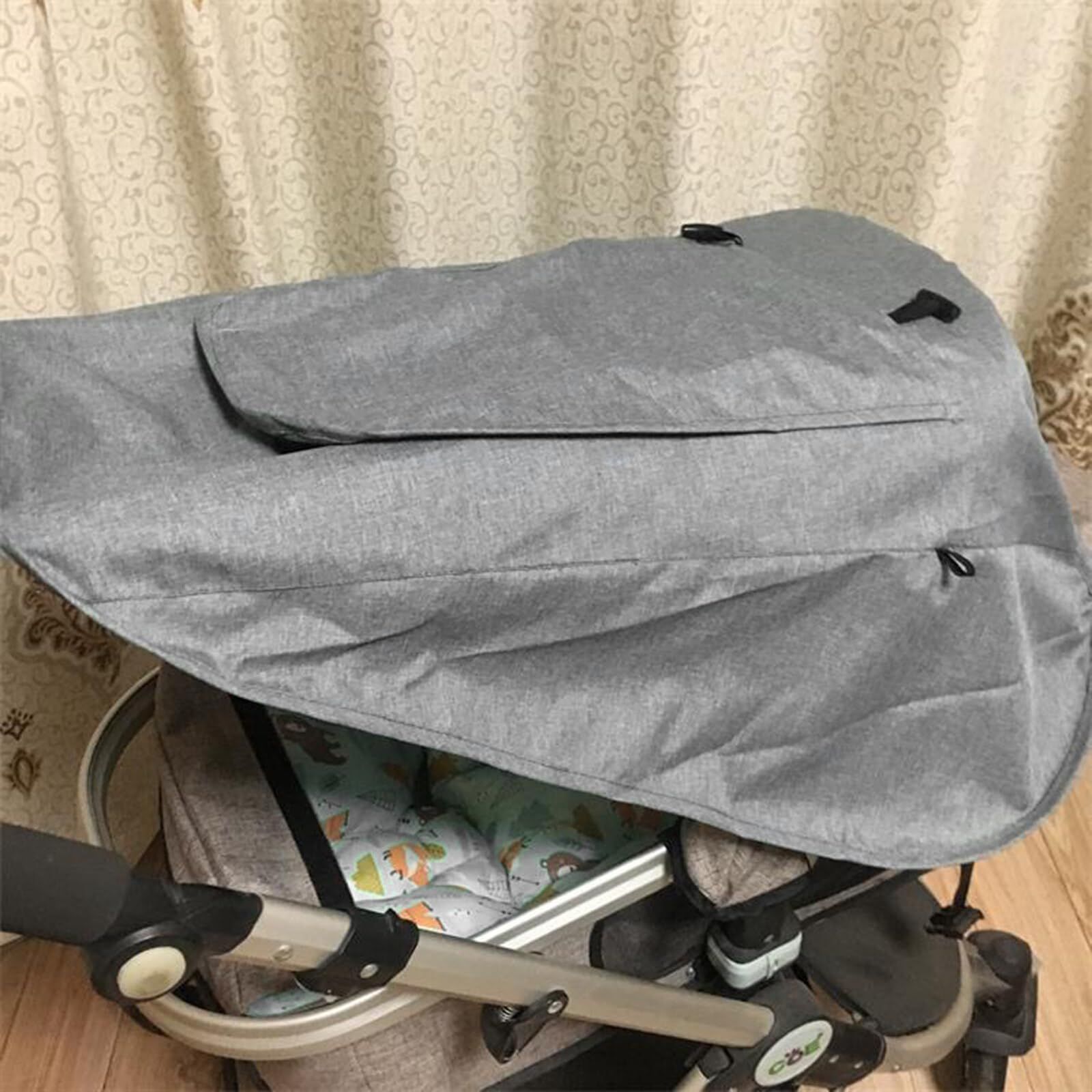 Stroller Sun Shade for Baby Sun Protection Stroller Umbrella with Viewing Window UV Protection Sun Shade Universal Stroller Sun