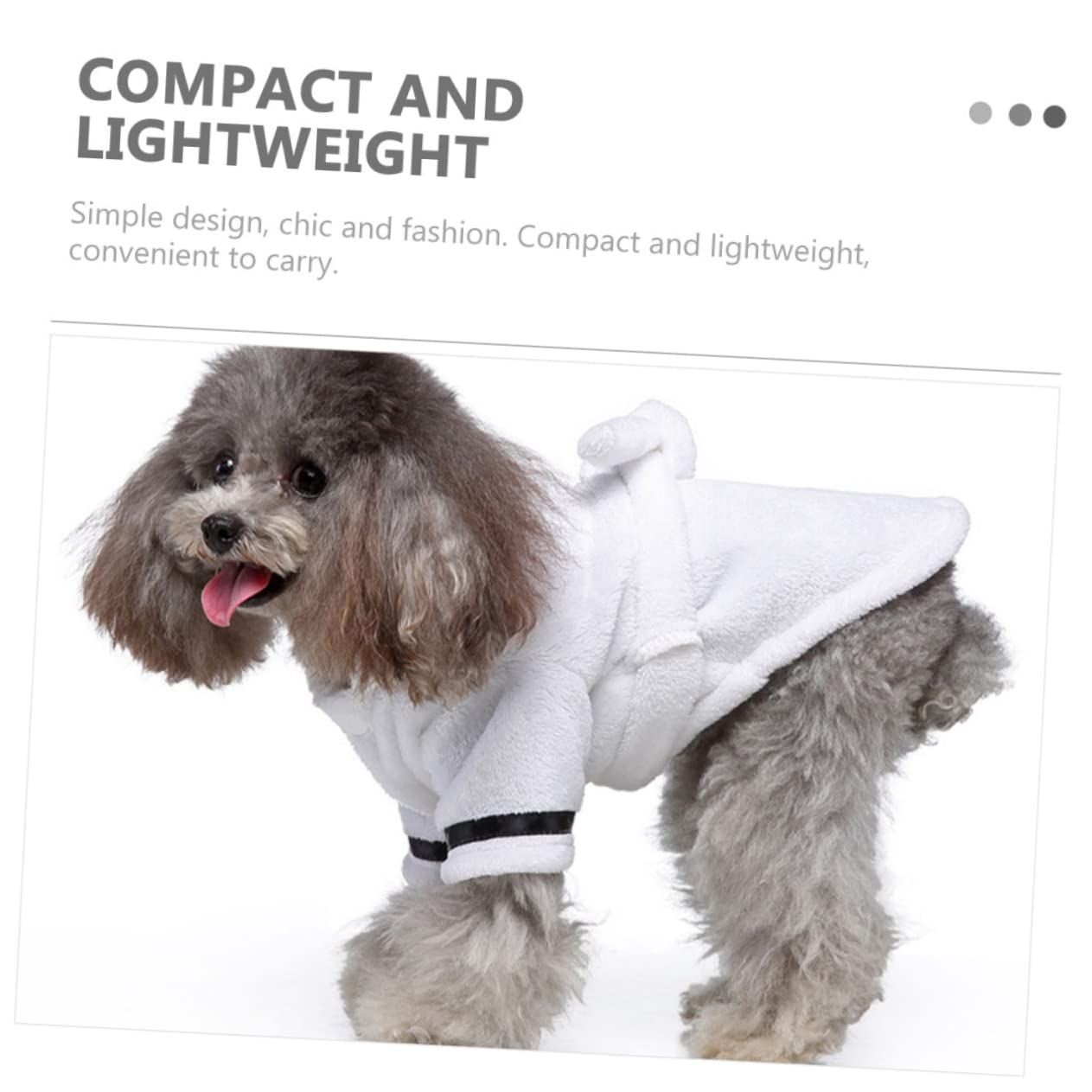 Fast Drying Towel Pet Pajama with Hood- Dog Bathrobe Towel Soft Puppy Bath Robe Super Absorbent Towel for Small Dogs and Cats