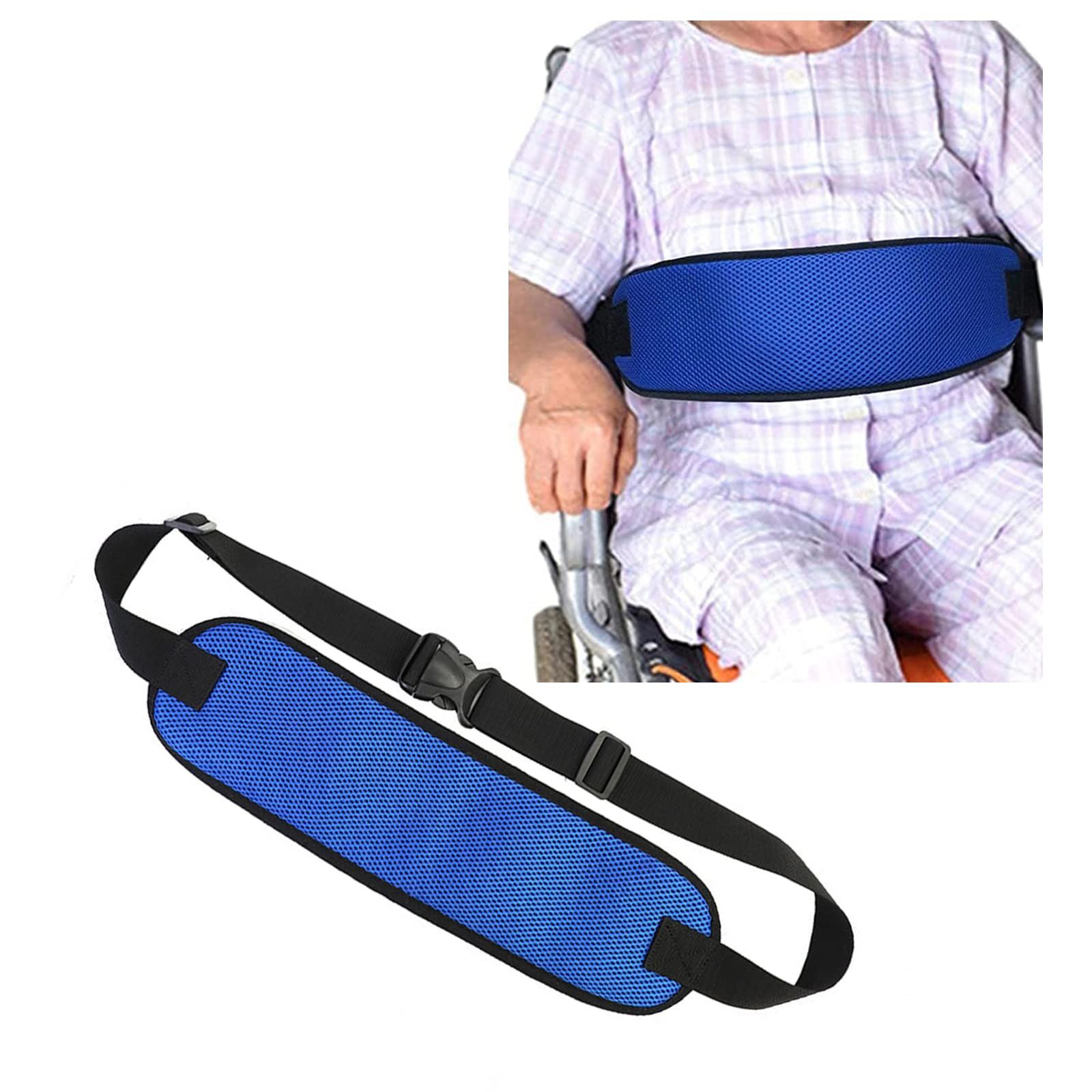 Adjustable Lap Strap Adjustable Non-Slip Chair Restraint Belt Wheelchair Accessories for Elderly Children Patients