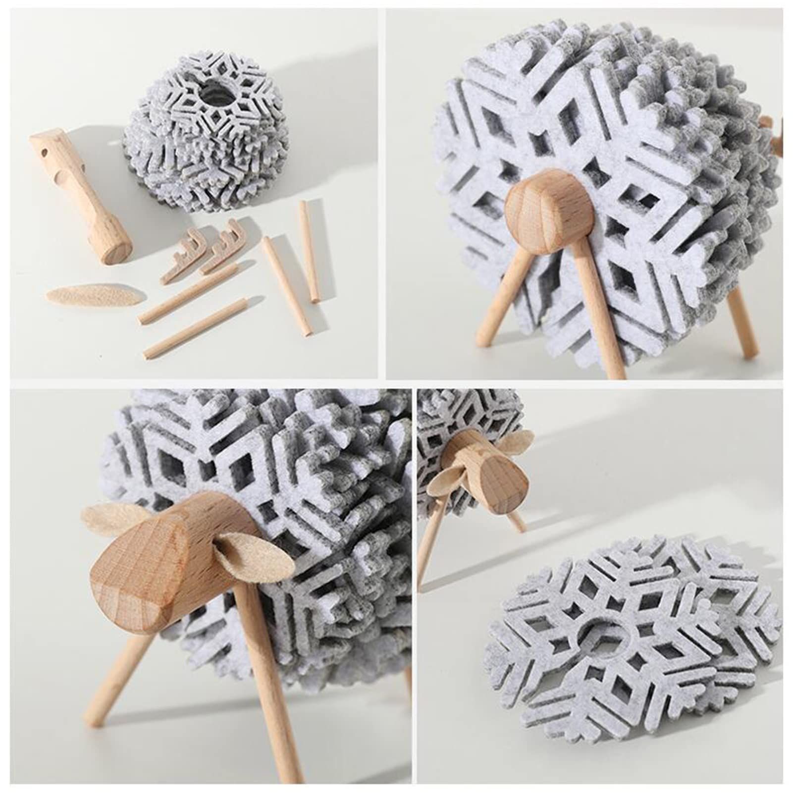 Sheep Snowflake Coasters Dining Table Placemats Wine Coaster Beverage Coaster Snowflake Cup Cushion Car Ornament Snowflake Cup