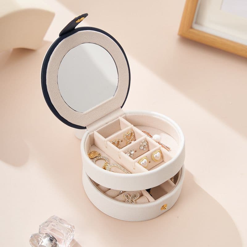 Travel Jewelry Box Small Jewelry Organizer Portable Jewelry Case for Ring Pendant Earring Necklace Bracelet Organizer Storage