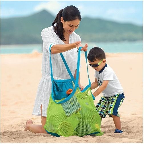 Mesh Beach Bag Extra Large Beach Bags and Totes Tote Backpack Toys Towels Sand Away For Holding Beach Toys Children' Toys Market