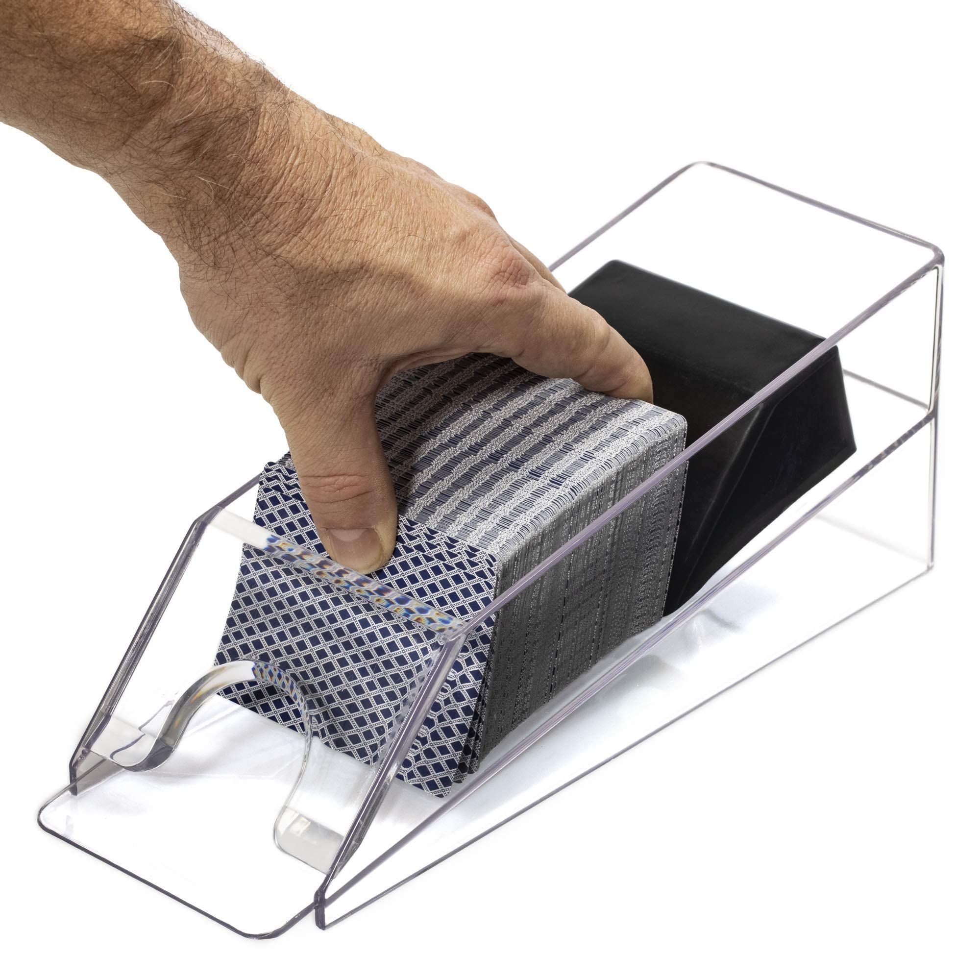 Casino Grade Acrylic Dealer Shoe for Gambling Games, Family Game Night Shoe Collection|Clear Casino Grade Acrylic for Poker Deck
