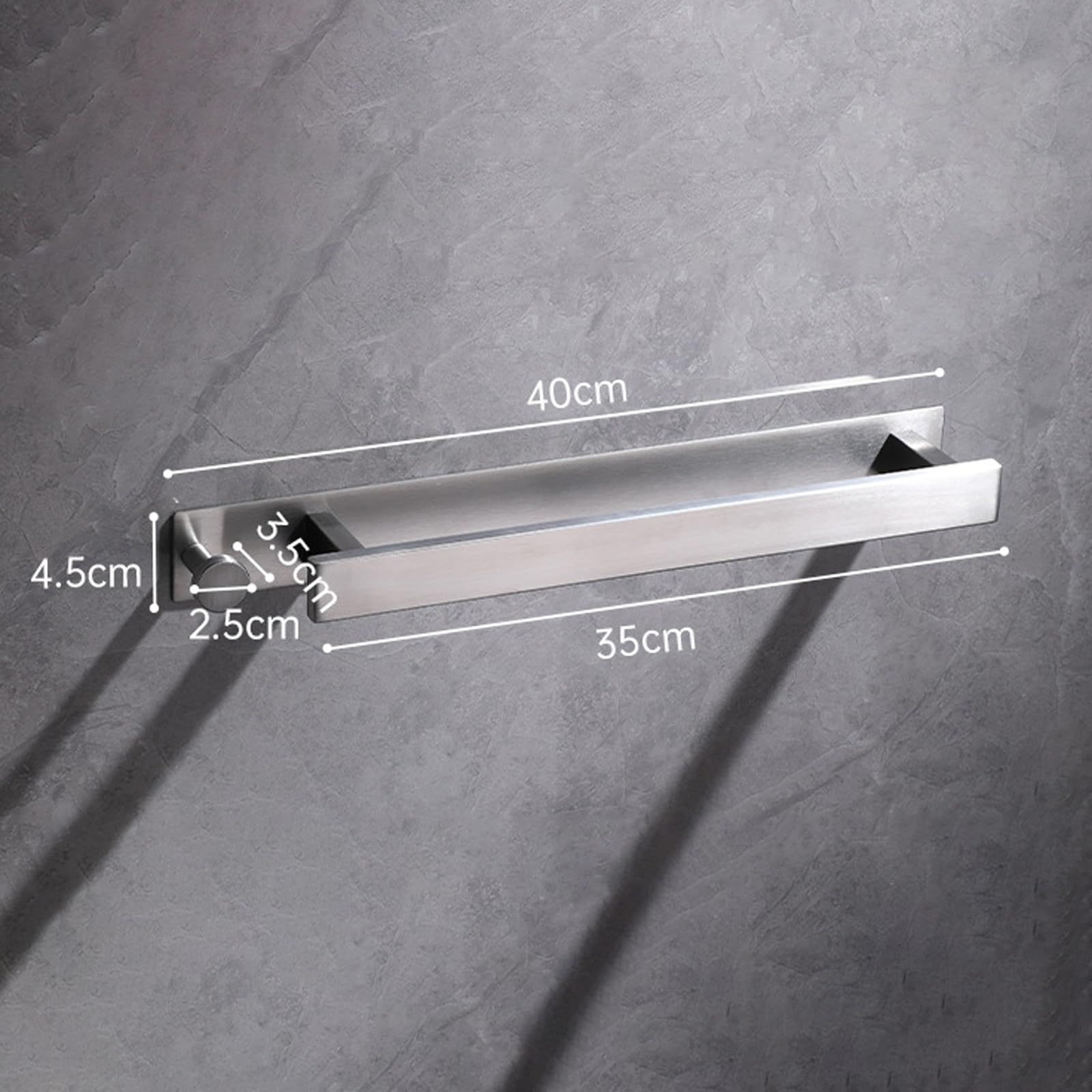 Bathroom Towel Bar Brushed Nickel, Bath Accessories Towel Rack Hanger, Bathroom Kitchen Square Hand Towel Holder Wall Mounted
