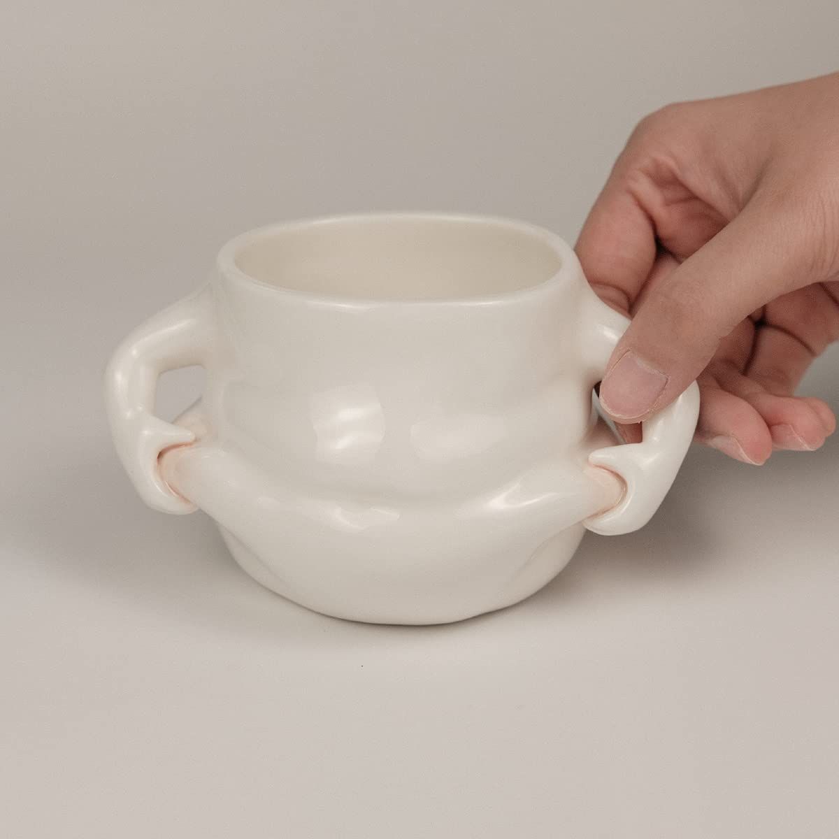 Fat Belly Handwarmer Mug Cute Ceramic Mug Original Handmade Breakfast Mug SAFE & HEALTHY PERFECT GIFT