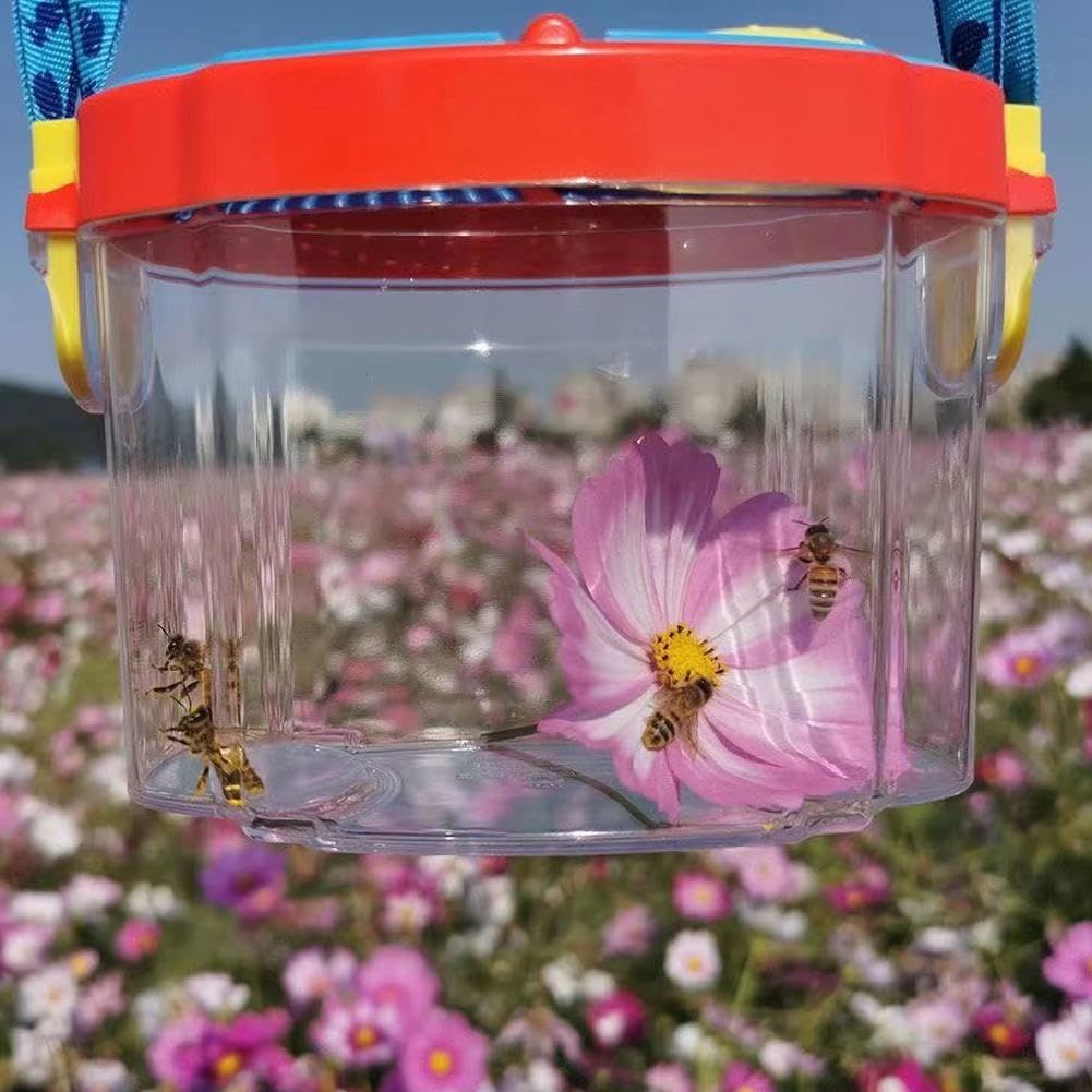 Bug Catcher for Kids,Outdoor Critter Bug Container Insect Cage Educational Bug Box with Tweezers for Kids Boys Girls (blue)