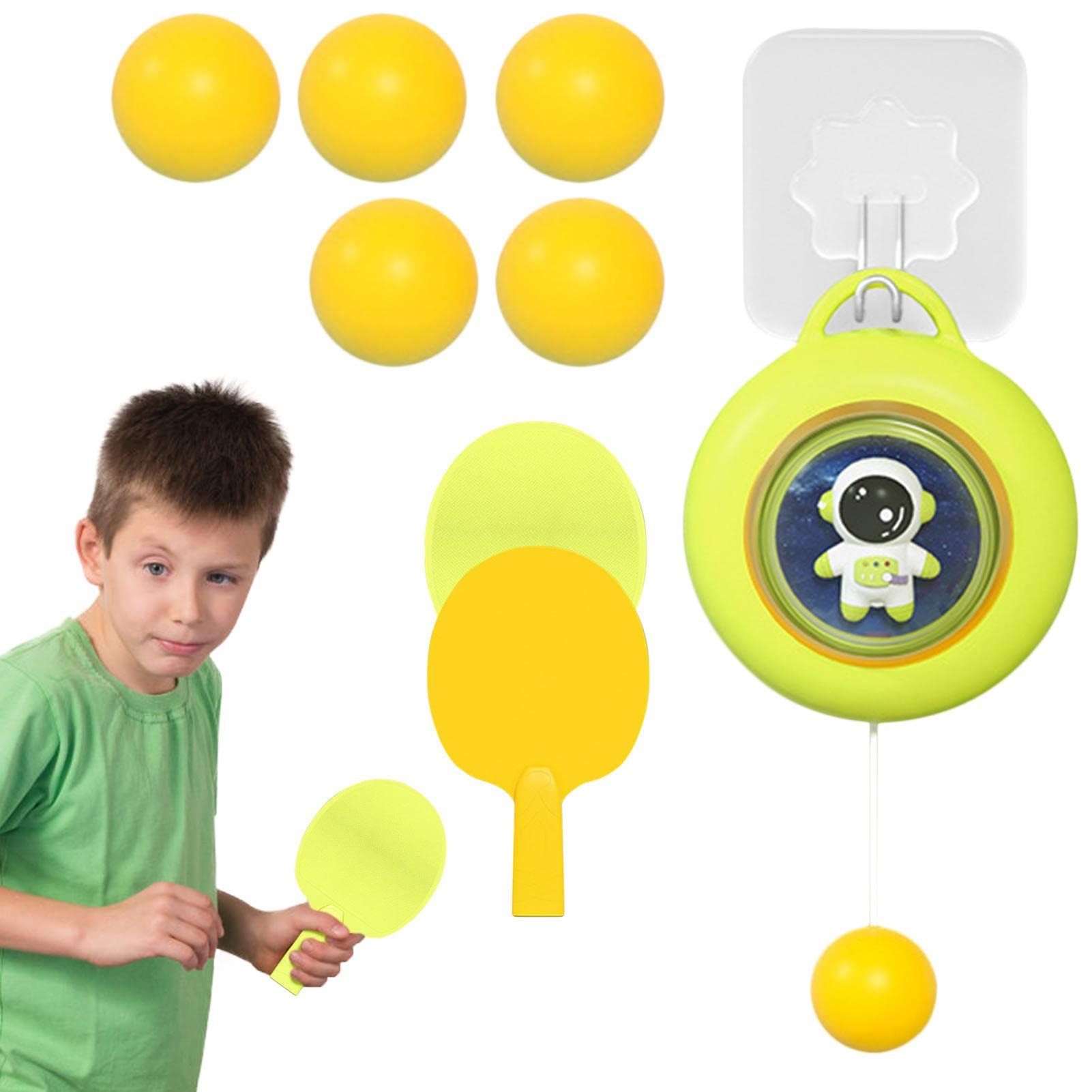 Table Tennis Paddles - Pingpong Self Training Toys with Adjustable String - Table Tennis Training Toy for Kids Improve Reaction