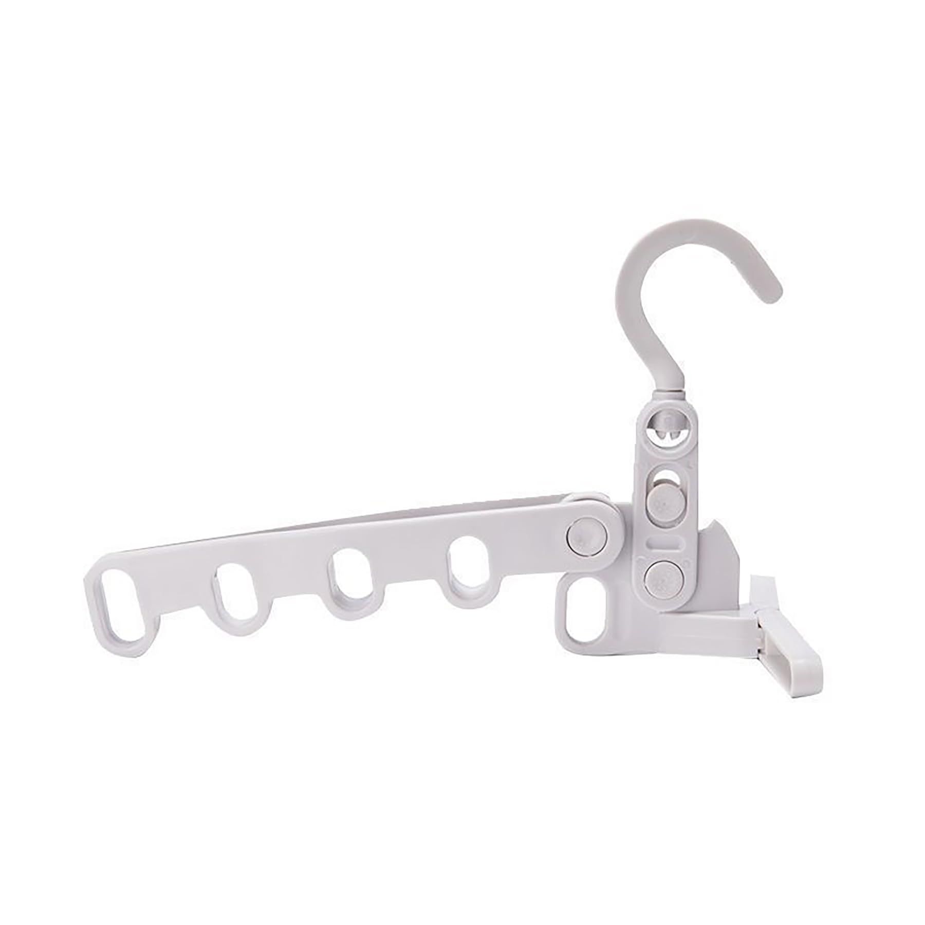 Folding Clothes Drying Rack with 5 Travel Hangers Foldable, Space Saving Foldable Anti Rust Plastic Travel Drying Rack.