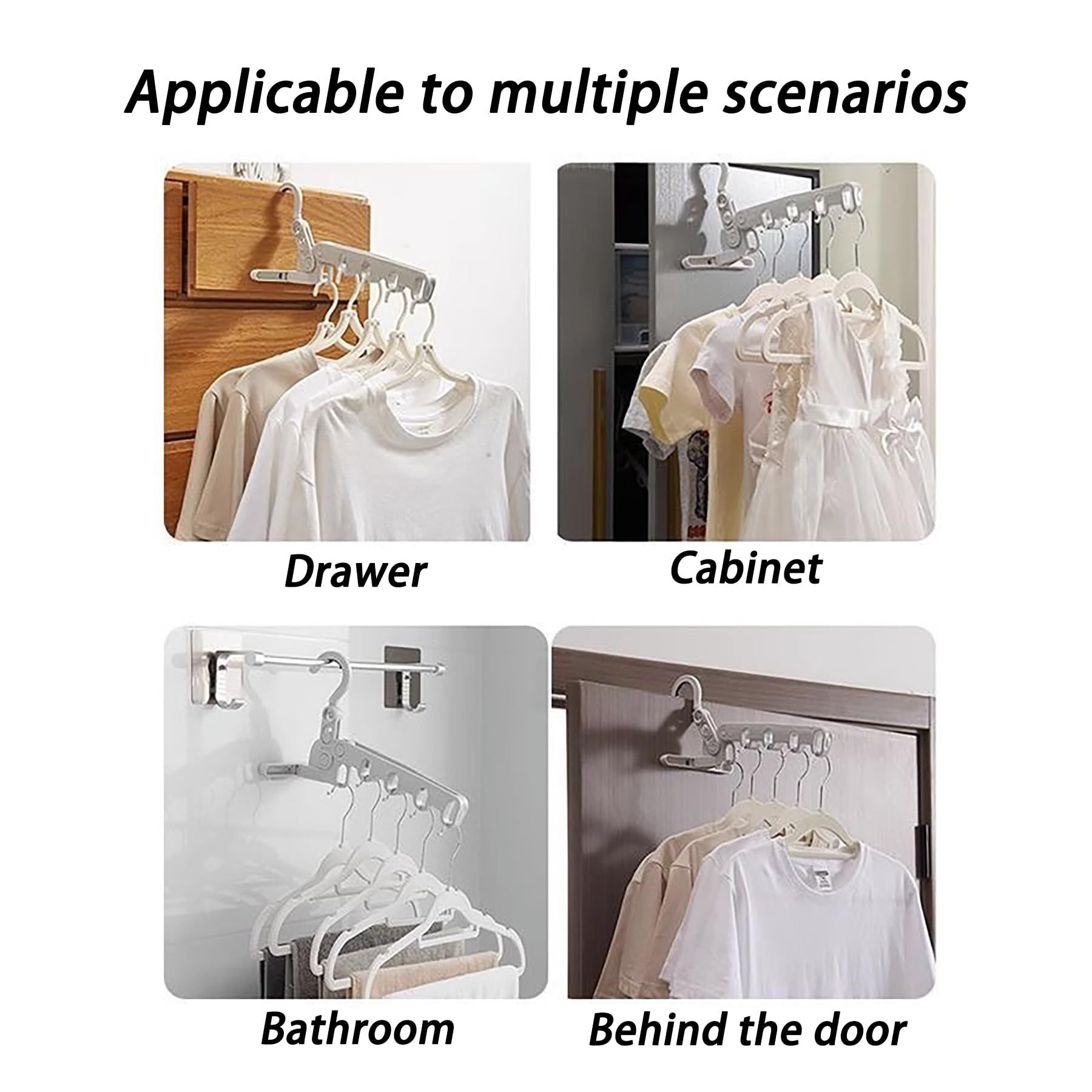 Folding Clothes Drying Rack with 5 Travel Hangers Foldable, Space Saving Foldable Anti Rust Plastic Travel Drying Rack.