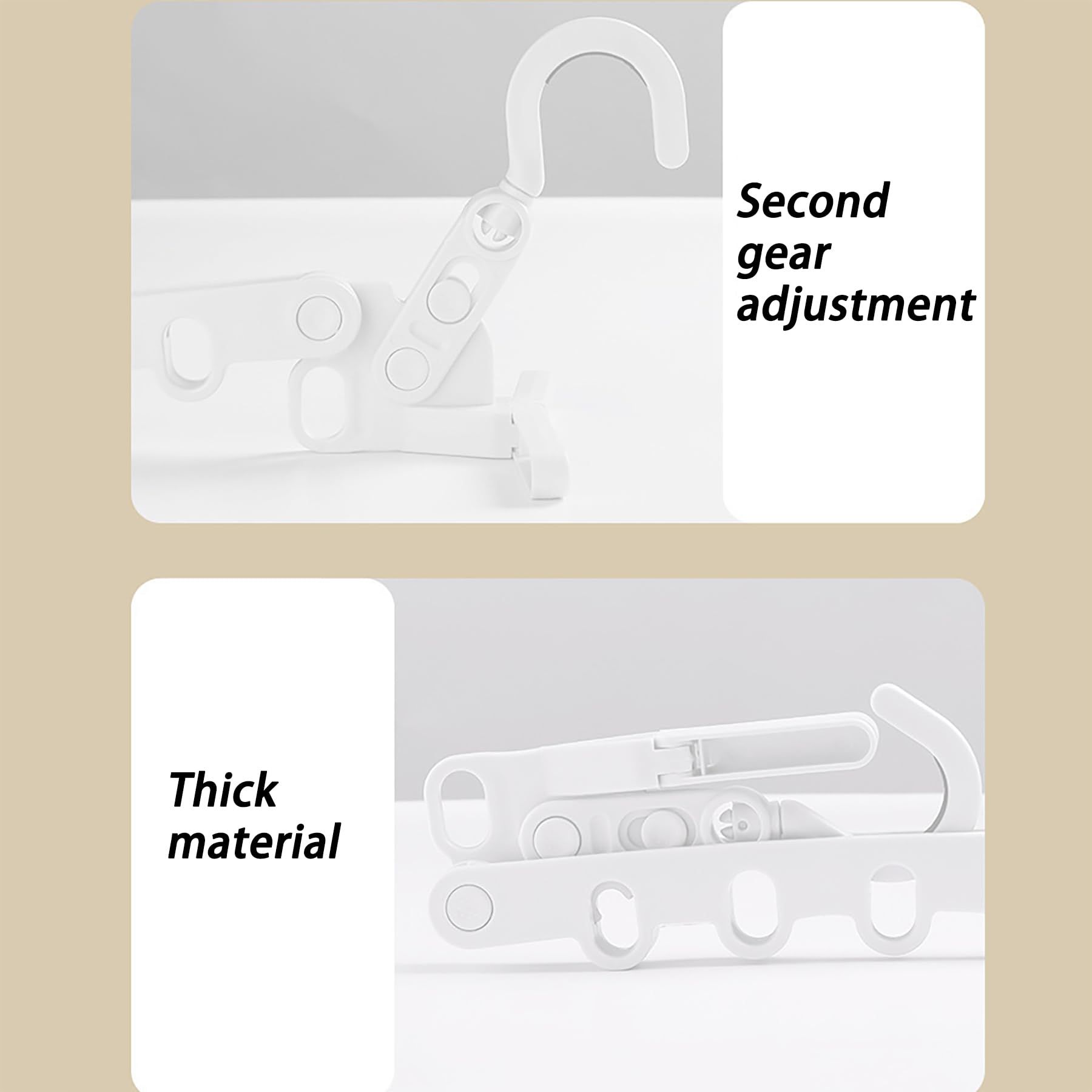 Folding Clothes Drying Rack with 5 Travel Hangers Foldable, Space Saving Foldable Anti Rust Plastic Travel Drying Rack.
