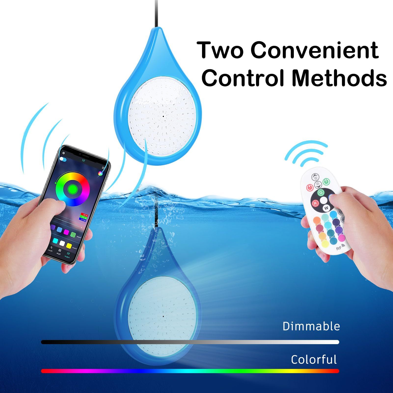 Pool Lights for Above Ground Pools Underwater,Submersible LED Pool Lights for Inground Pools Waterproof Changing Magnetic Pool