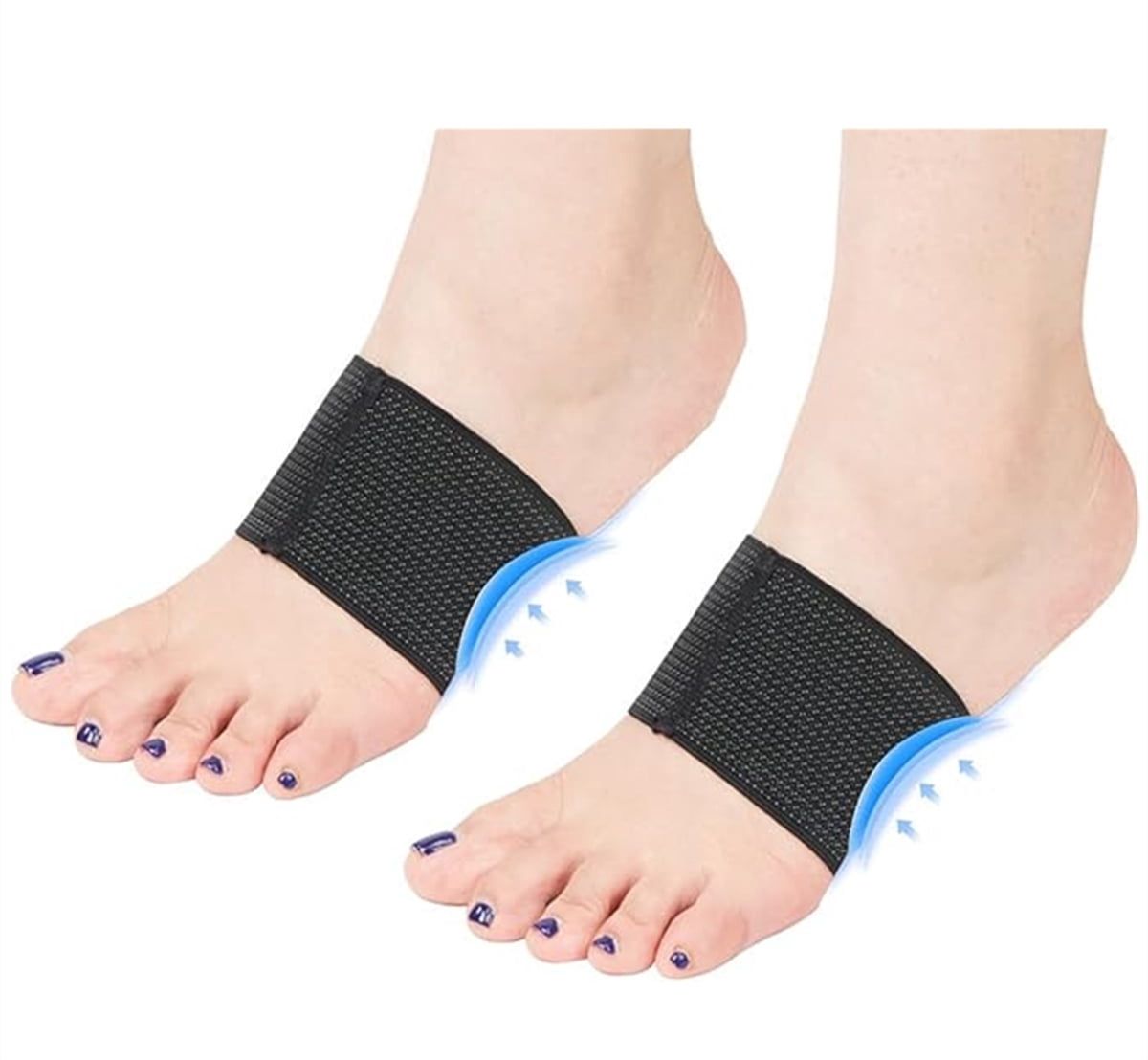 2 Pack Arch Support Bandages,Flat Feet Pad With Gel Pad Inside,Flat Arch Support Foot Pad,Compression Arch Support Sleeves,Achy Feet Problems for Men and Women (Black)