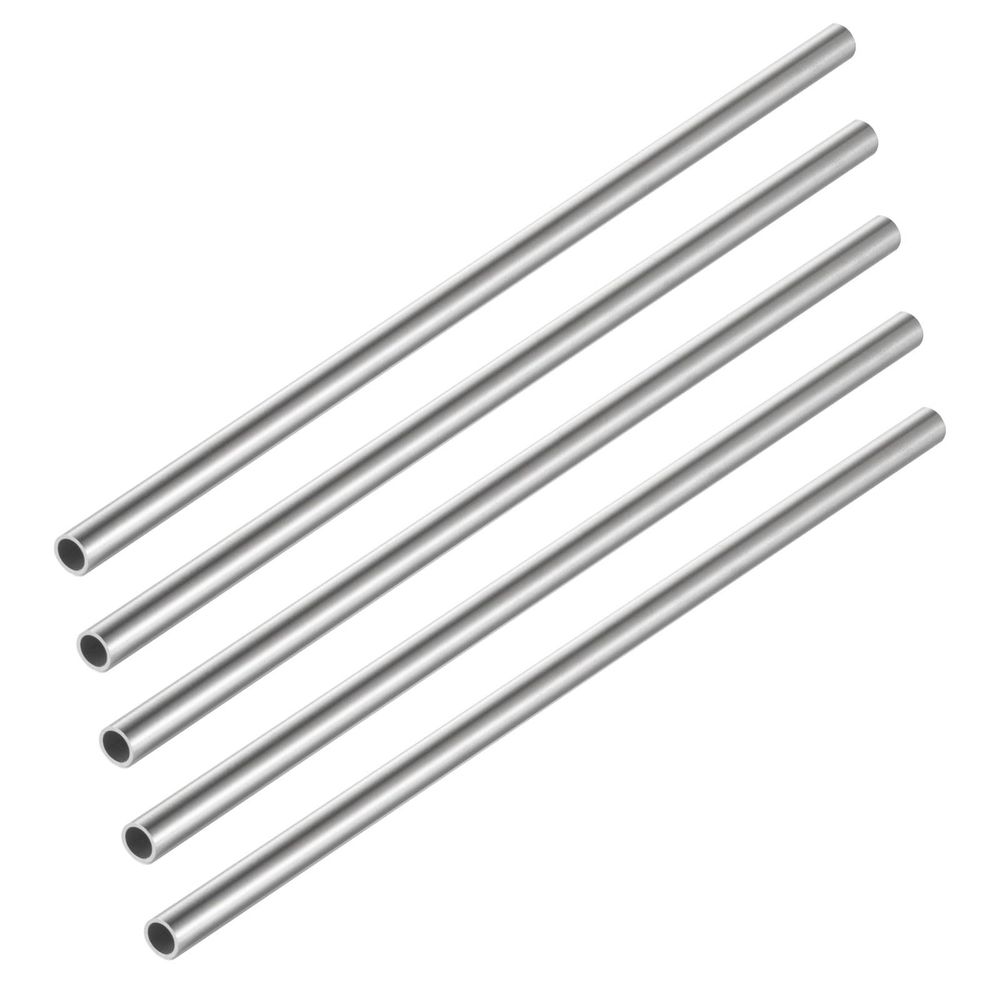 5 Pcs 1/4 OD 304 Stainless Steel Tube, 12 inch Length Thickened Pipe Wall & Weldable Tubing, Round Metal Pipe Industrial Straight Tube