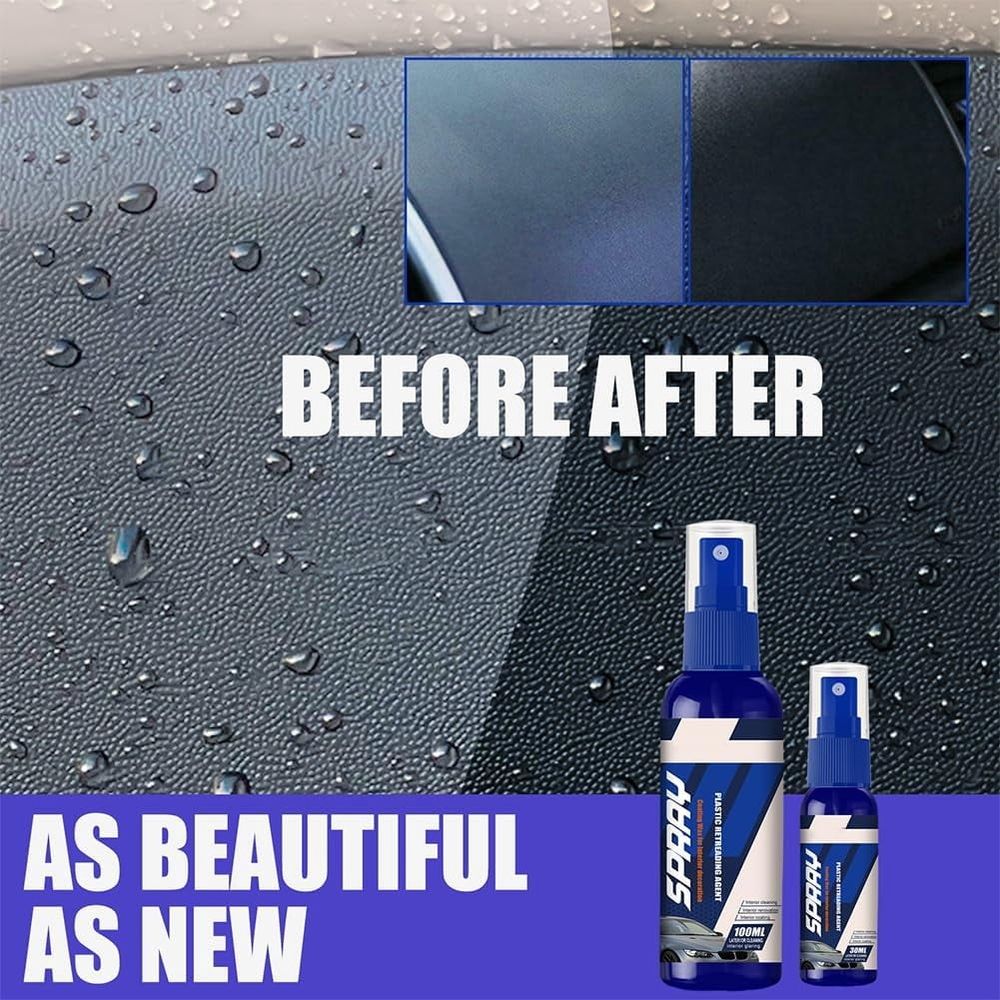Decal Restore Agent, Decal Restore Agent for RVs, Decal Restorer and Protectant, Plastic Parts Refurbish Agent, Car Plastic Restorer, Prevents Cracking and Drying (2pcs-100ml)