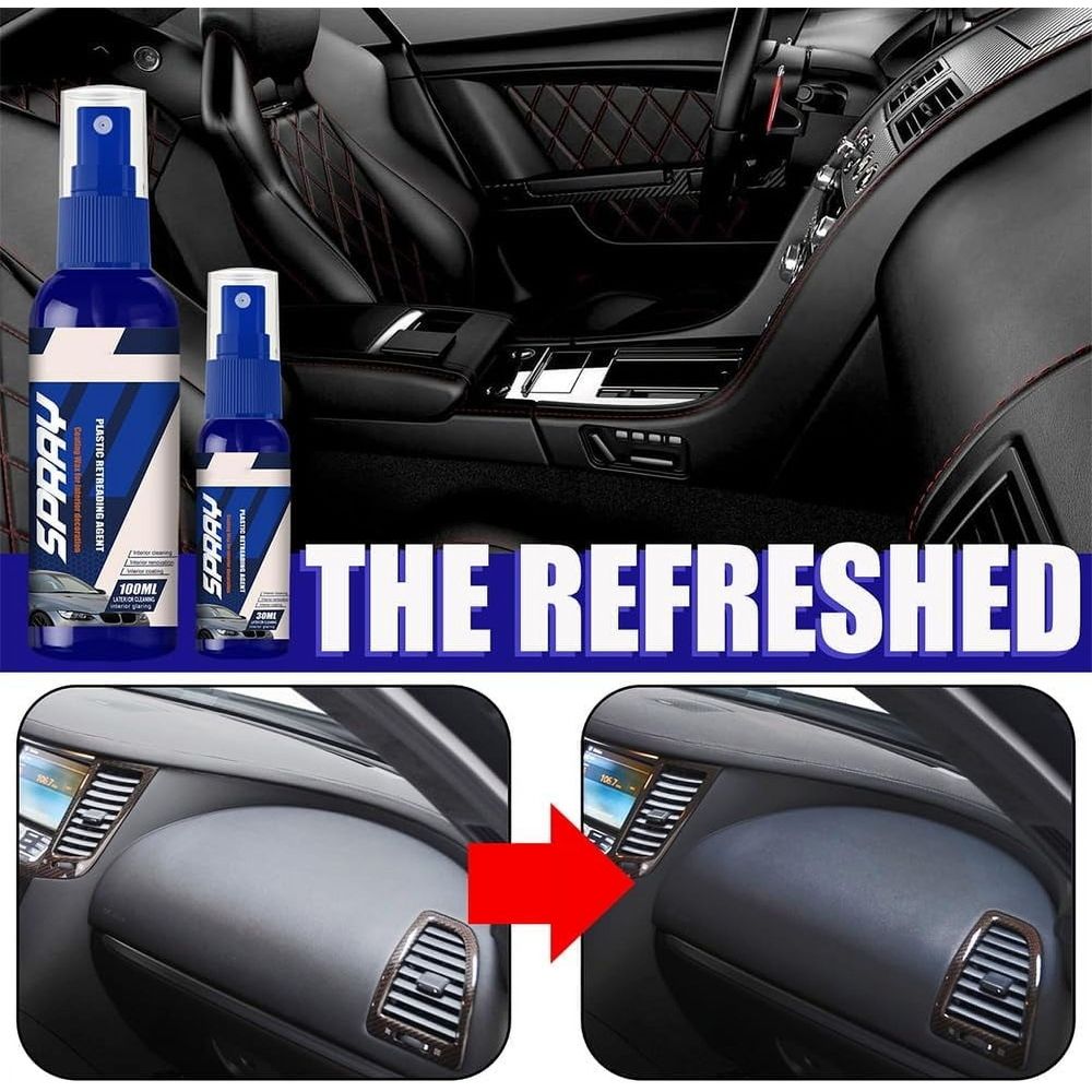 Decal Restore Agent, Decal Restore Agent for RVs, Decal Restorer and Protectant, Plastic Parts Refurbish Agent, Car Plastic Restorer, Prevents Cracking and Drying (2pcs-100ml)