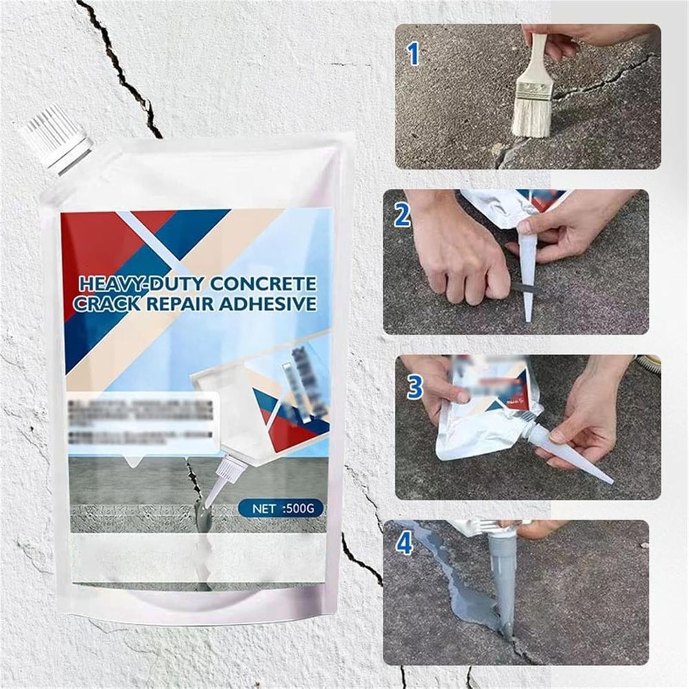 Heavy-Duty Concrete Crack Repair Adhesive, Concrete Sealer Outdoor Waterproof, Quick-Drying Waterproof Sealing Adhesive, for Home Repairs, Construction Projects, and Renovations