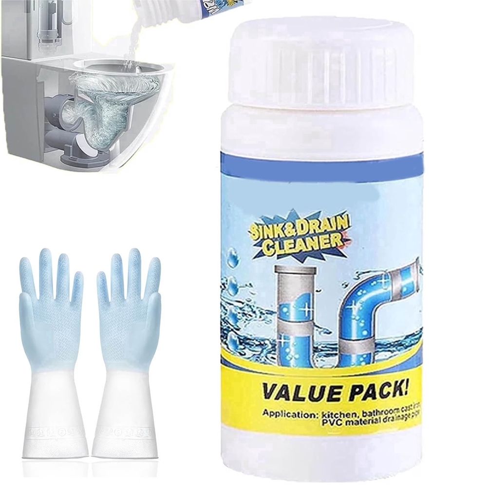 2PCS Sink and Drain Cleaner - Foam Clog Remover for Kitchen Sinks, Bathroom Pipes, Toilets | Fast-Acting Formula