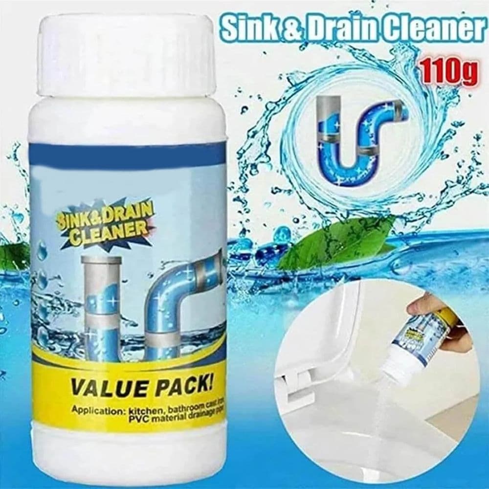 Drain Cleaner Foam Clog Remover 2PCS Fast-Acting 110g for Kitchen Sinks Bathroom Pipes Toilets