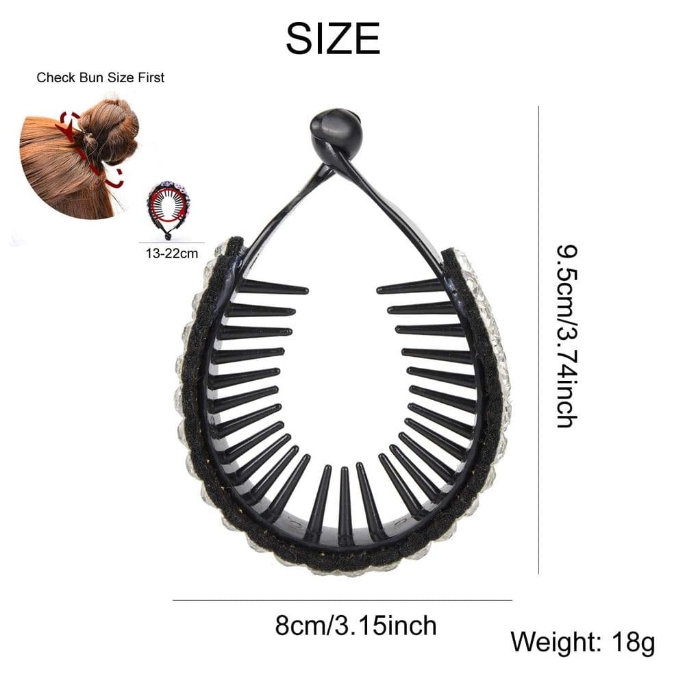4 Pack Large Rhinestone Hair Claws Sparkly Gem Hair Accessories Twist Plastic Hair Clips Simple Ponytail Hair Clips for Women