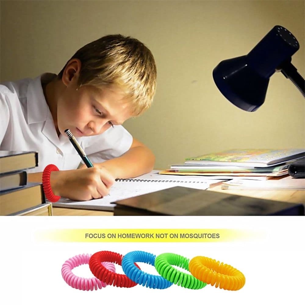 Mosquito Repellent Bracelets Natural Deet-Free Adjustable Waterproof 18 Pack Multi-Color