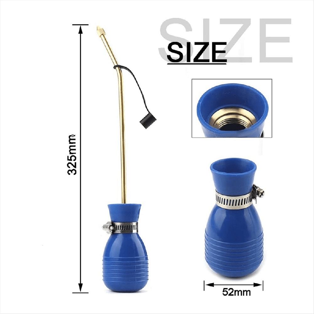 Bug Treatment Powder Duster Diatomaceous Earth Bulb Duster/Powder Applicator Bulb with Long Copper Tube