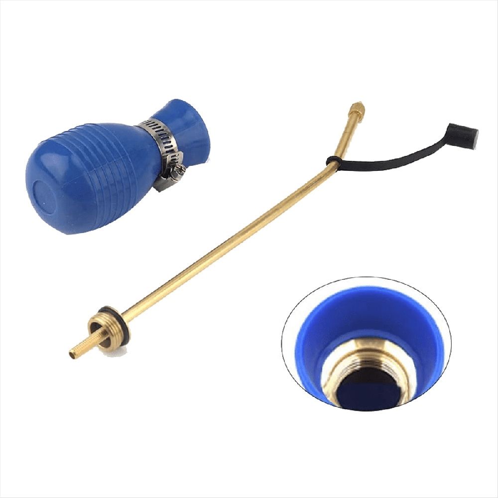 Bug Treatment Powder Duster Diatomaceous Earth Bulb Duster/Powder Applicator Bulb with Long Copper Tube