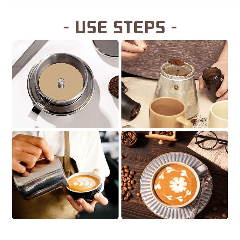 500PCS Count Percolator Coffee Filters, 3.75 Inch Natural Unbleached Disposable Coffee Filter Disc Coffee Filters Brown