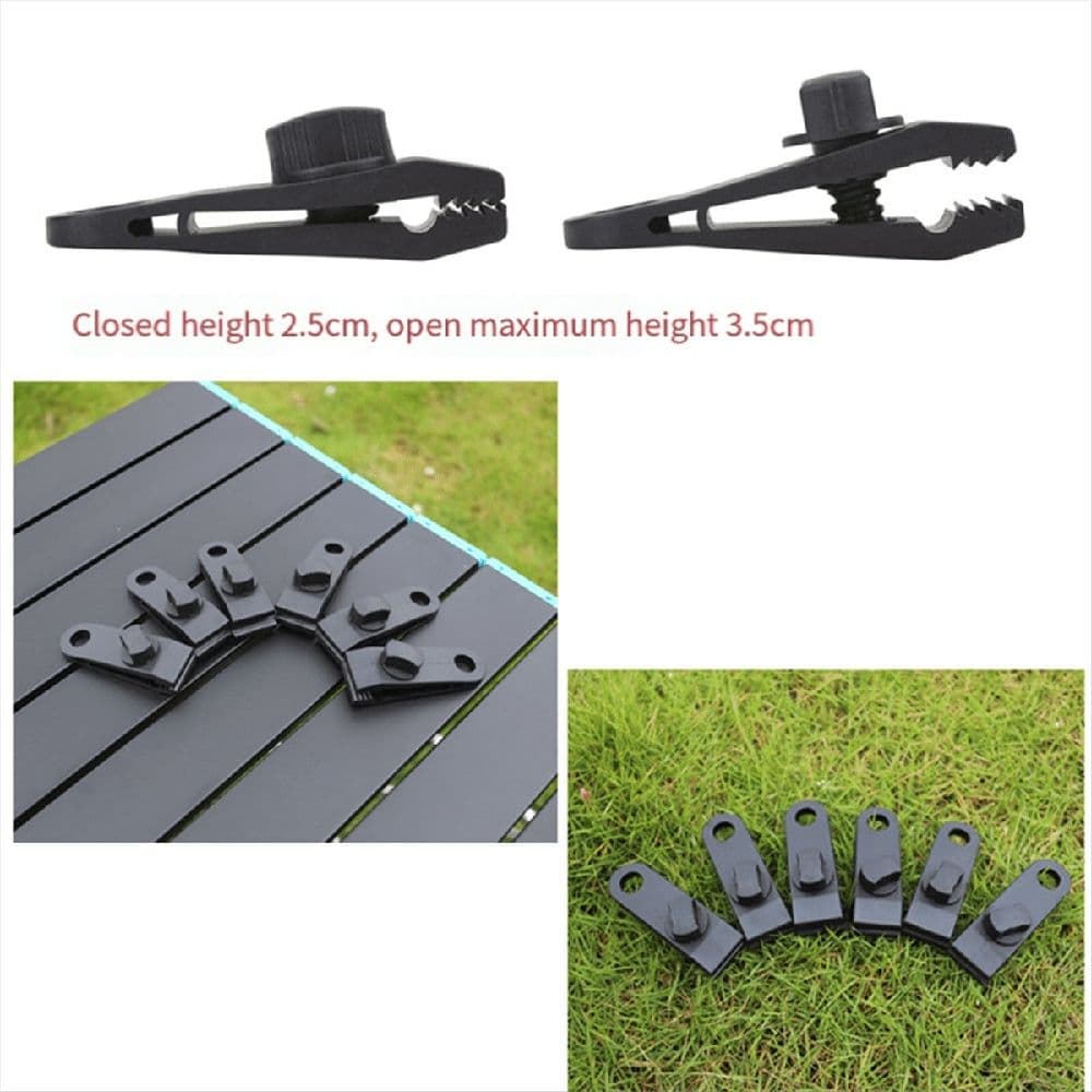 Tarp Clips Heavy Duty Lock Grip 20 Pack Black