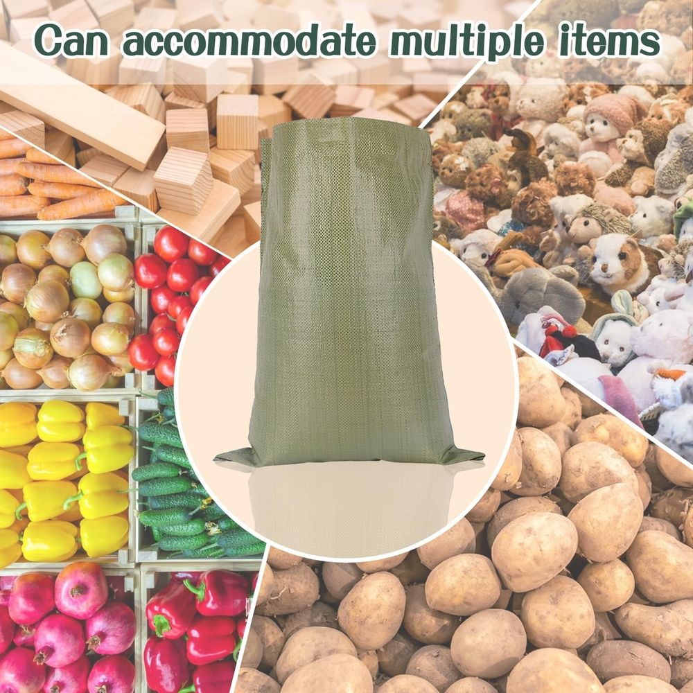 5 Pcs Potato Sack Race Bags, 24 x 40 inch Large Seed Sack for Adults Kids Outdoor Lawn Games, Outdoor Sports Games, Yard, Birthday, Family Reunion, Barbecue, Picnic, Storage