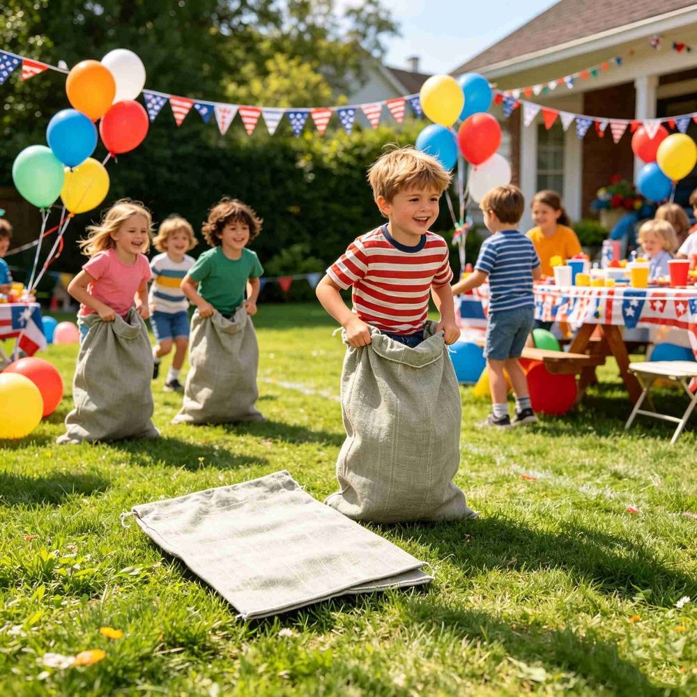5Pcs Potato Sack Race Bags, 24"x40" Outdoor Lawn Games for Adults and Kids, Large Gunny Sacks Burlap Bags for Outdoor Sports Games, Birthday Parties, Outdoor Family Gatherings, Barbecues