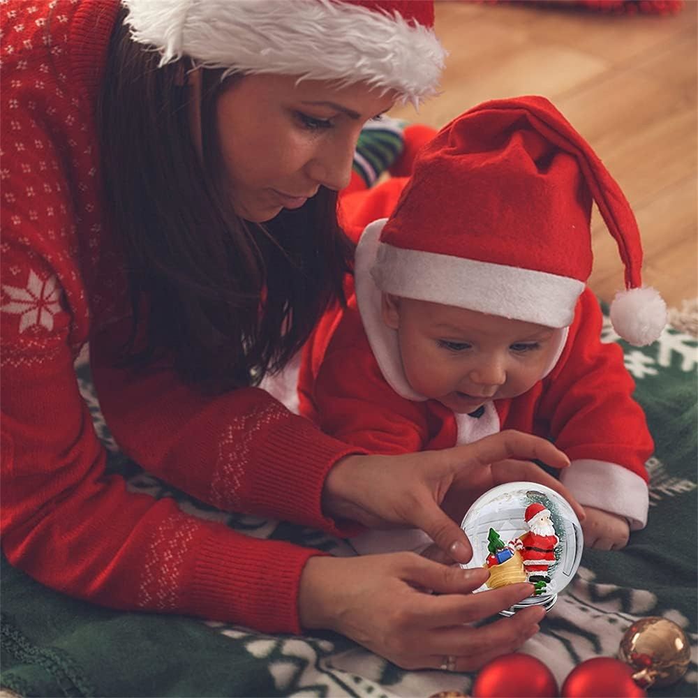 4 Pack Decorative Handicraft Snow Globe,Fillable Round Empty Ball,Transparent Plastic DIY Snow Globe,Decorative DIY Snow Globe Crafts,Display Commemorative Ball for Home Decoration
