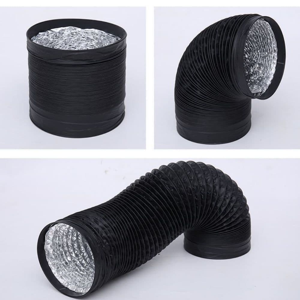 Dryer Vent Hose Non-Insulated Aluminum Foil Ducting 4 Inch x 5 Feet Silver