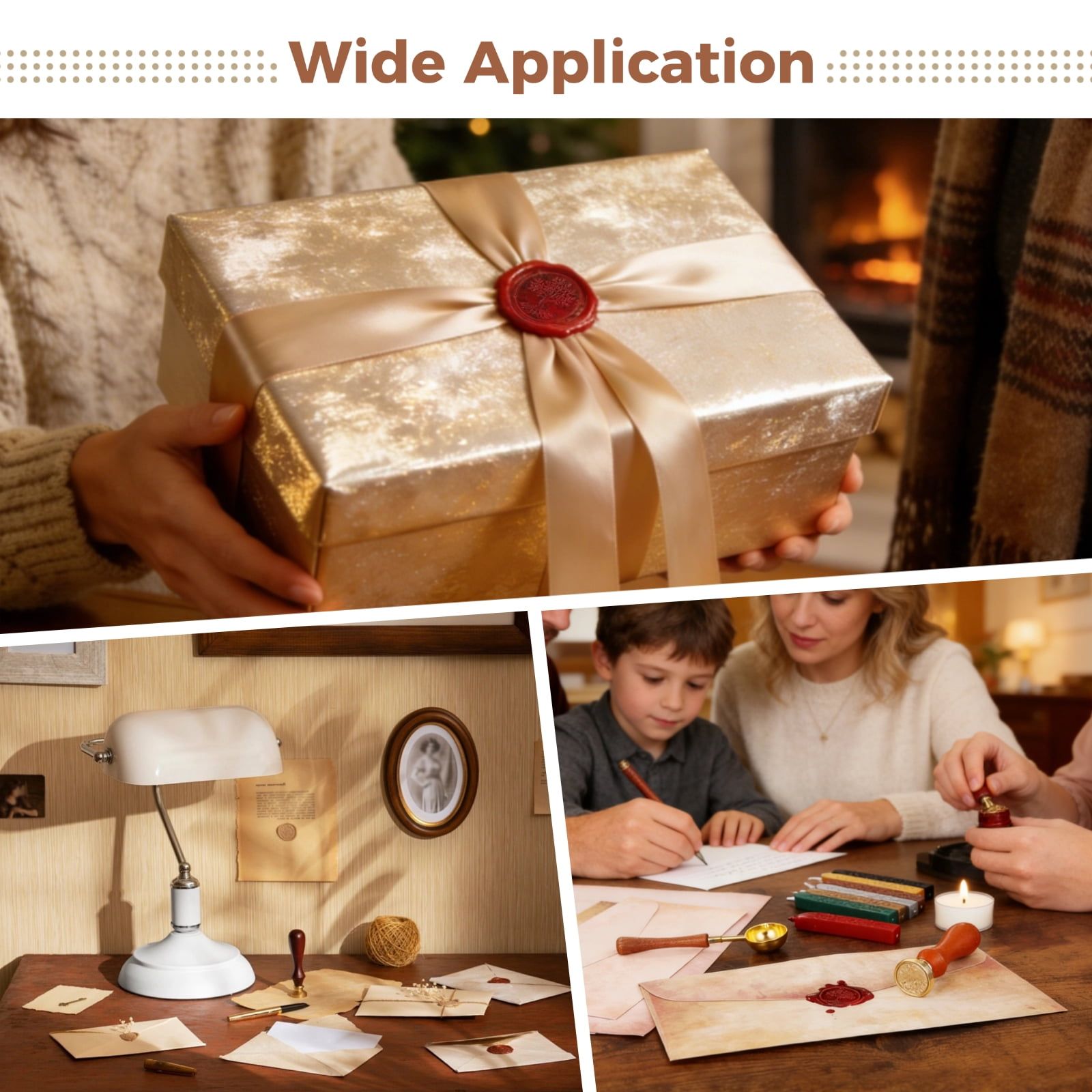 35PCS Vintage Writing Paper Envelope Set, Antique Style Stationery Kit with Wax Seal Stamp Sticks Spoon Tea Candles for Letters Wedding Festival Invitations Present Package DIY Crafts