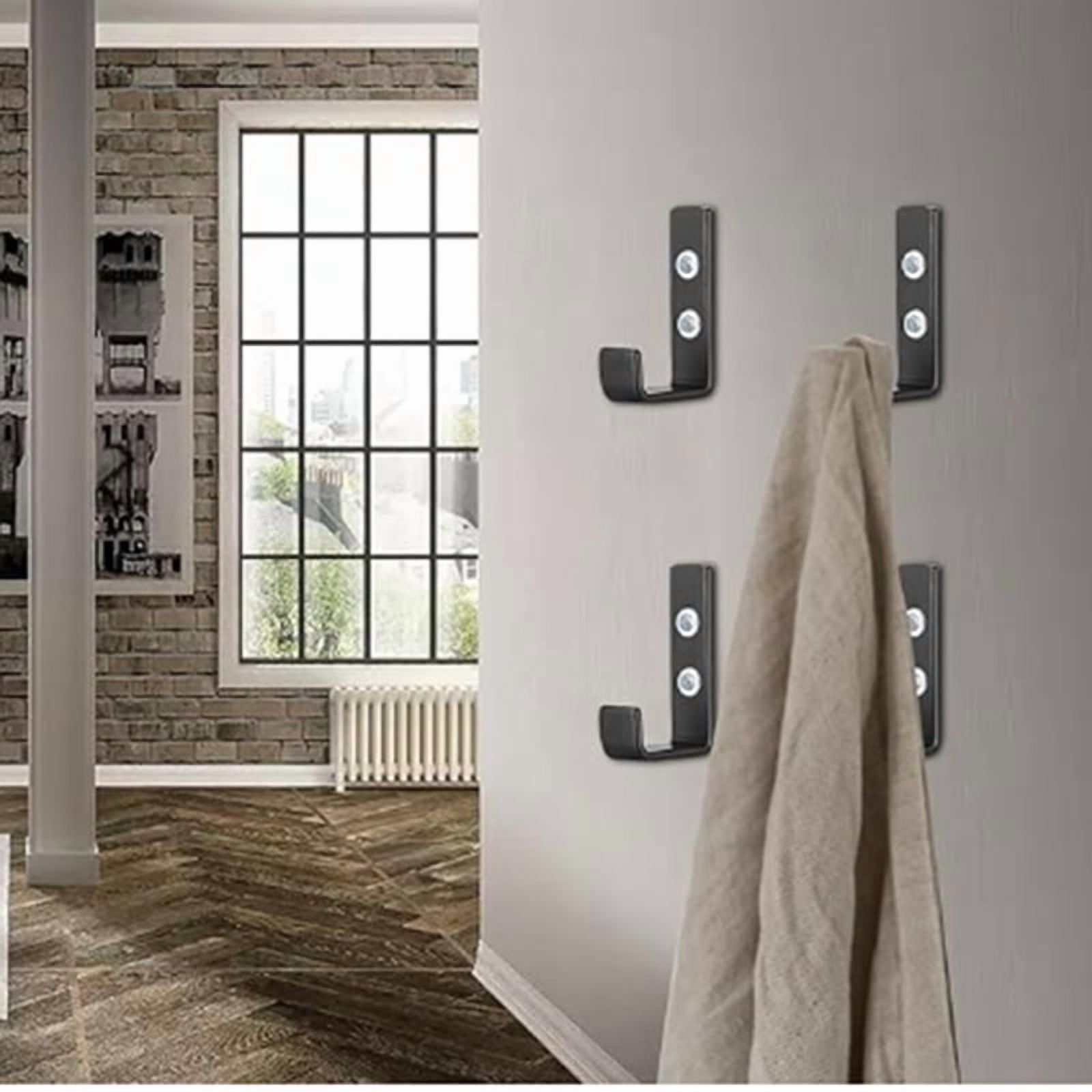 Set of 4 Heavy Duty J-Shaped Hooks -Garage - Metal Wall Mounted for Tool Storage Garag pwm25