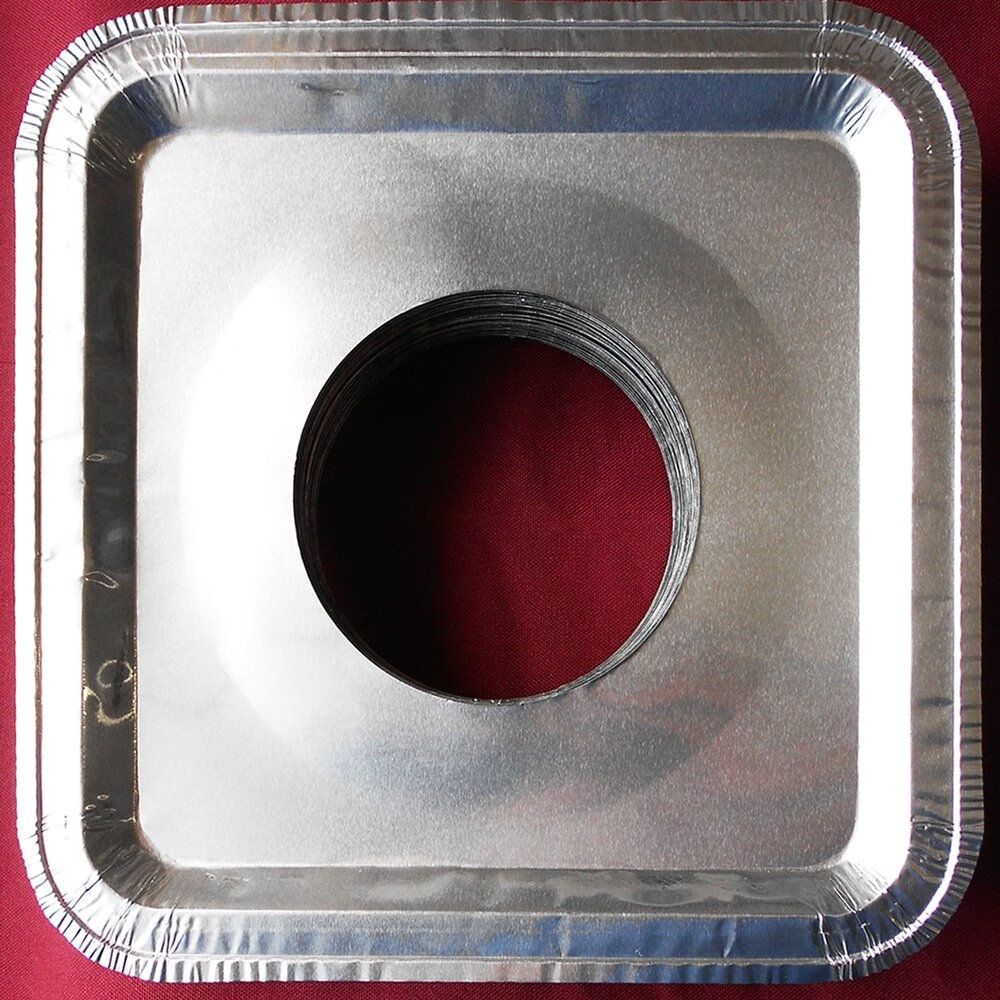 Aluminum Foil Square Gas Burner Disposable Heavy Thick Quality Bib Liners Covers (8.5" Square) (40 Pack)