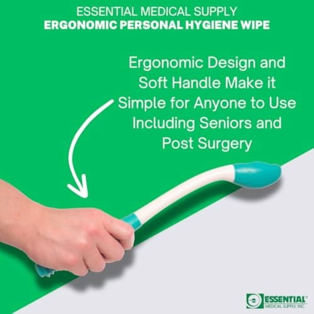 Bidet Toilet Tissue Aid Ergonomic Personal Hygiene Wipe 15 Inch Long Reach Tool for Disabled and Elderly Comfort Wiper