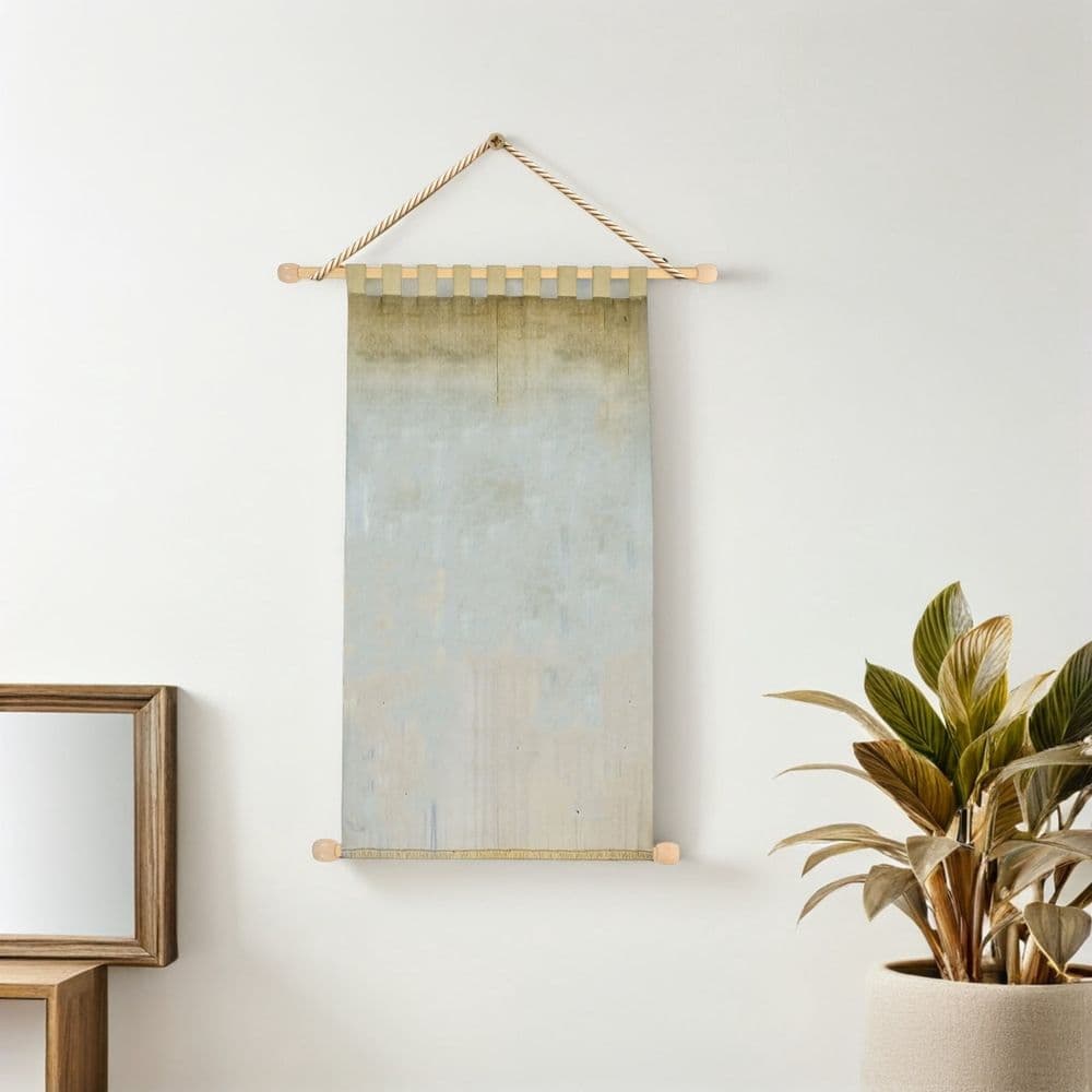 8 Piece Beige Wooden Banner Rods for Wall Hanging Tapestries DIY Craft