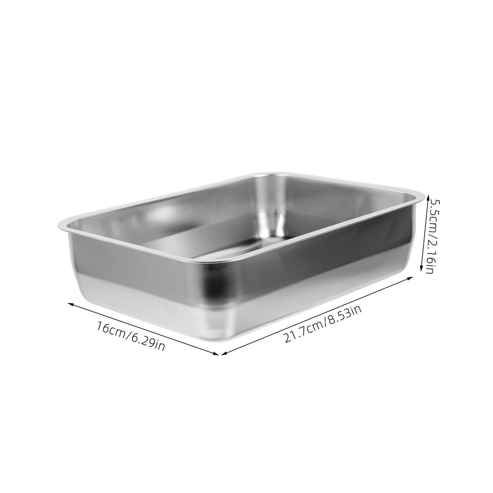 Elegant Stainless Steel Roasting Pan, Plated Silver, Perfect for Grilling At Home