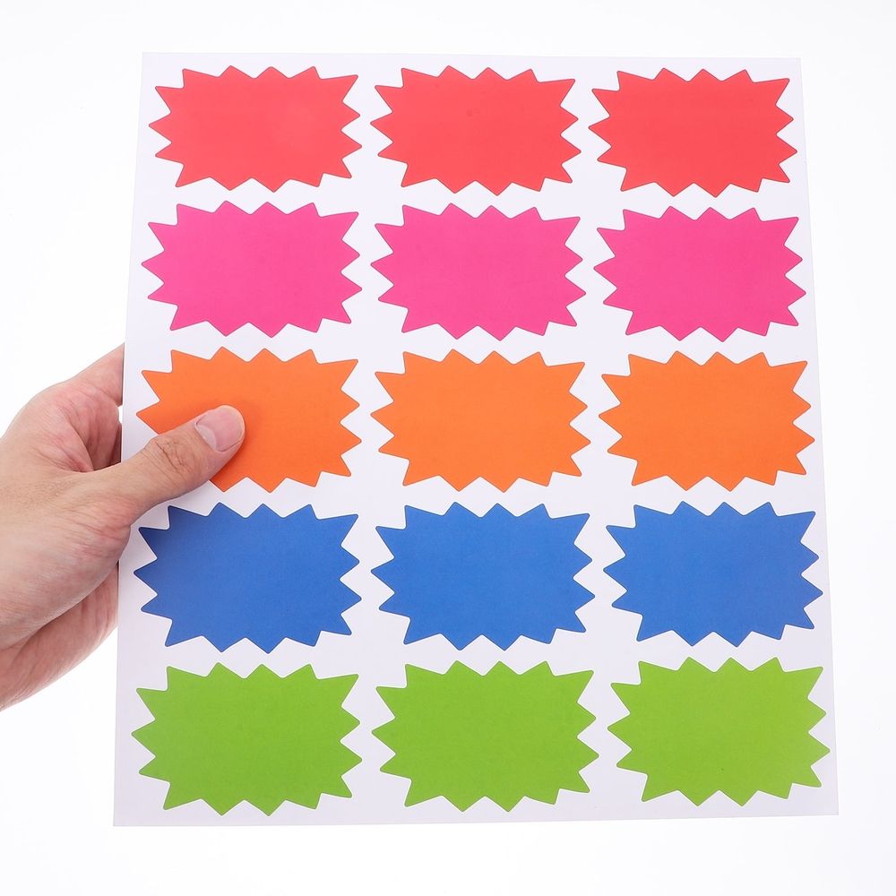 Sturdy Garage Sale Price Stickers PP Synthetic Paper Self-Adhesive Attractive Design 10Sheets