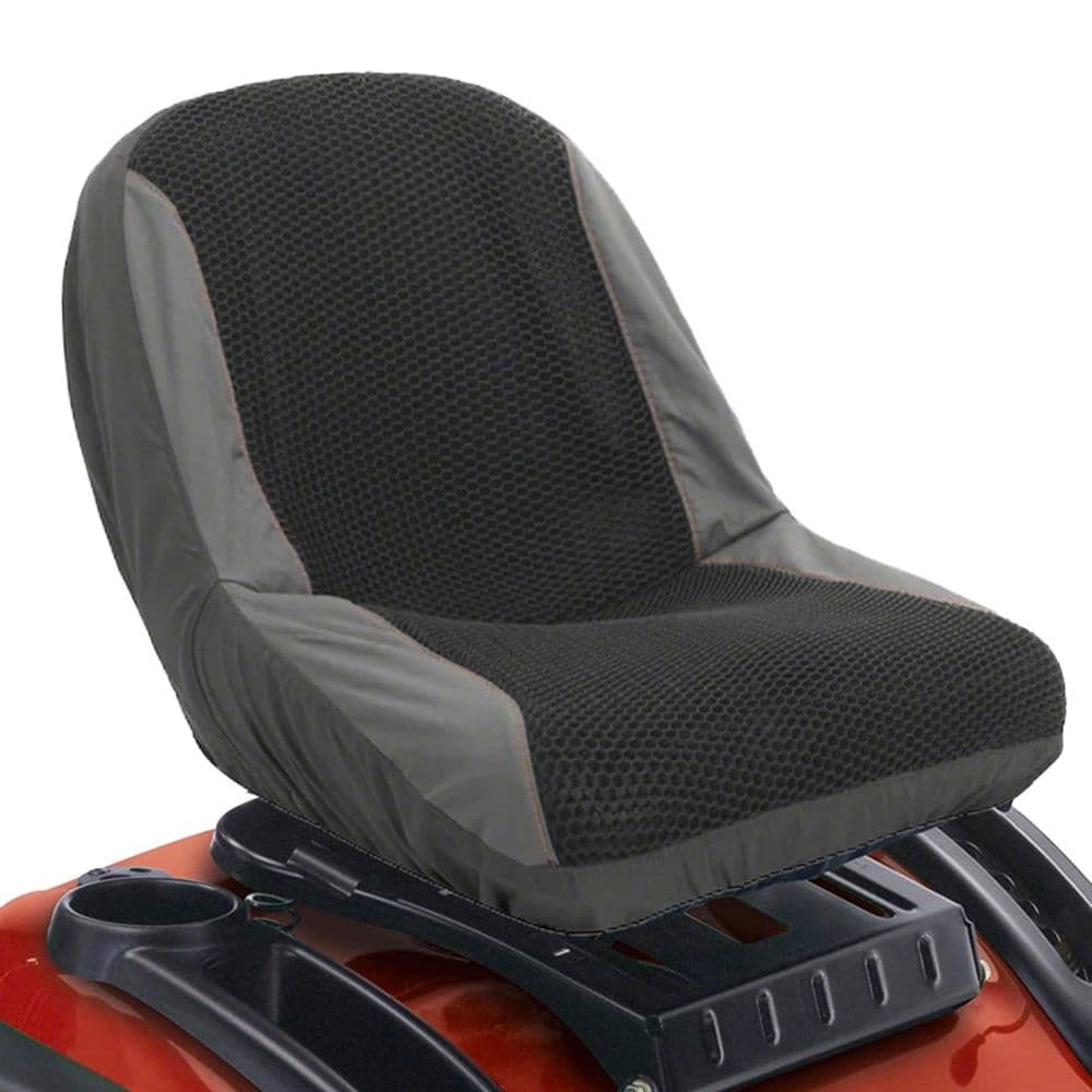 Tractor Seat Cover Black Lightweight Dust-Proof Mesh and Oxford Cloth