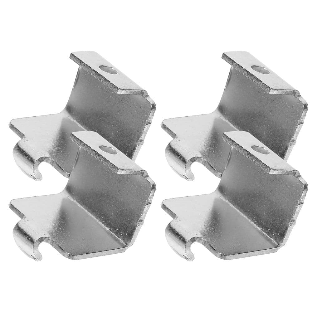 4Pcs Refrigerator Shelf Clip Hooks Plated Silver Metal Support Bracket Durable for Home