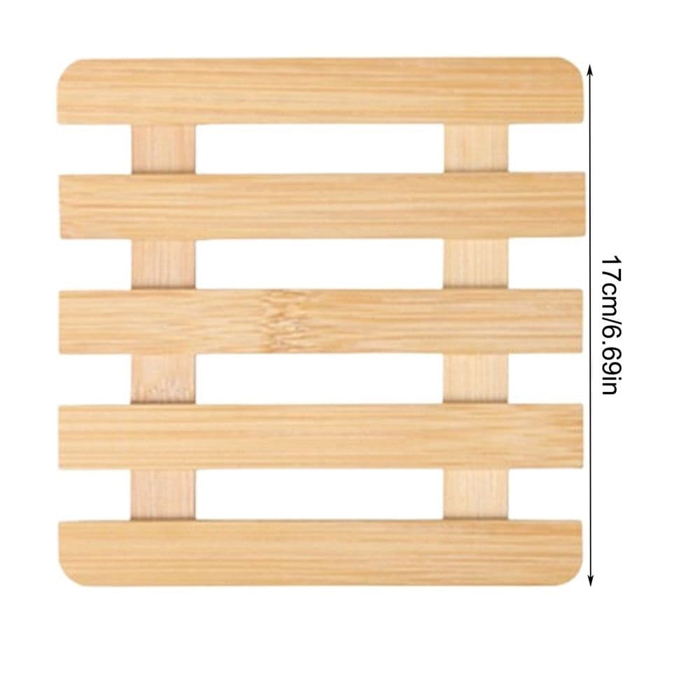Wood Trivet Natural Wood Heat Insulation Mat Set 5 Piece