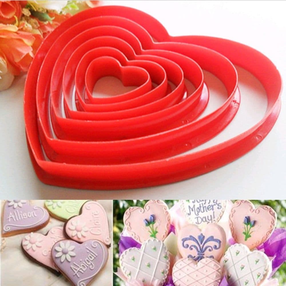 Stainless Steel Cookie Cutters, Heart Cookie Cutter, Metal Biscuit Cutter Molds for Baking or Holiday Party Decorations
