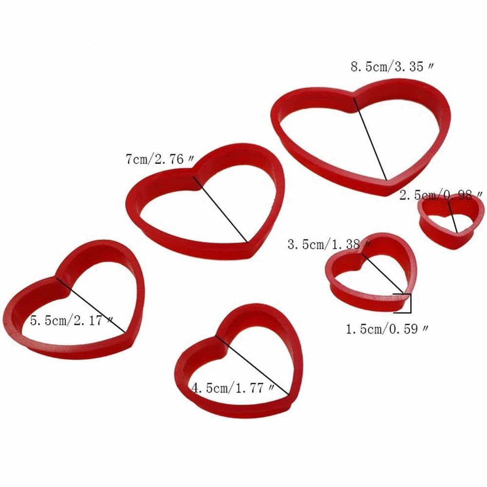 Stainless Steel Cookie Cutters, Heart Cookie Cutter, Metal Biscuit Cutter Molds for Baking or Holiday Party Decorations