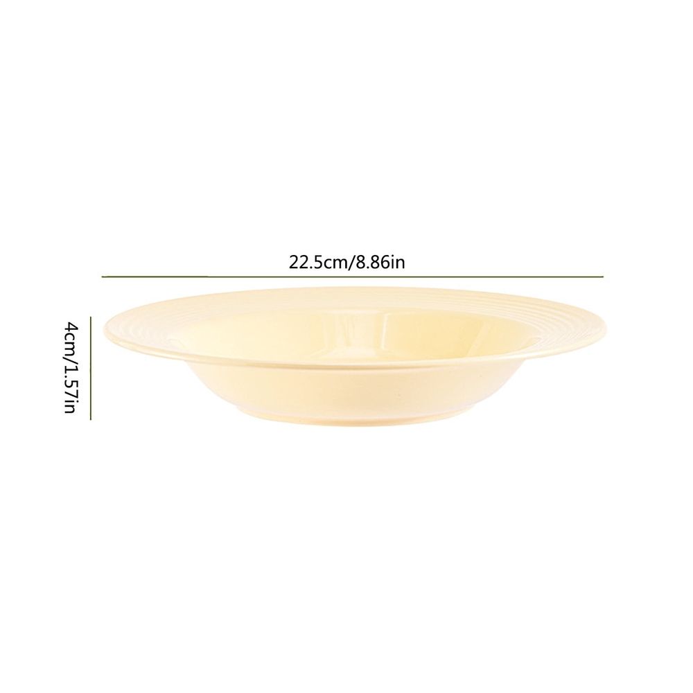Wide-Rim Pasta Bowl, Plastic Shallow Bowl, Modern Restaurant-Style Dinnerware for Pasta, Salad & Balanced Meals, Dishwasher & Microwave Safe