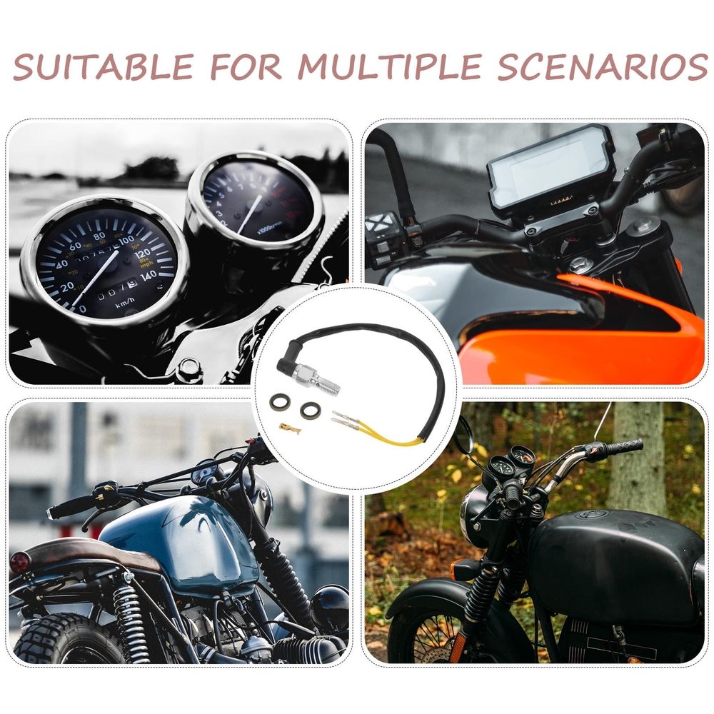 Universal Rear Stop Light Switch with Real Time Brake Signal for Motorcycles and Scooters